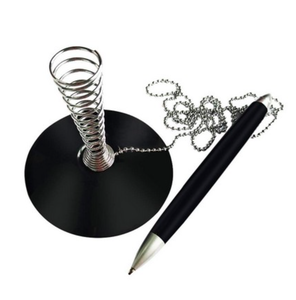 Bolígrafo Profesional de Estilo Simple con Cadena Antipérdida, Regalo Empresarial para Seguridad en Mostradores de Bancos y Comercios - Product Image 4