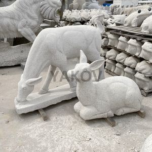 Sculture in pietra e sculture decorazione giardino pietra animali scultura - Product Image 5