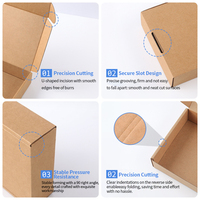 Boîte en carton rectangulaire en papier kraft recyclable pour emballage de chaussettes, impression de logo vierge, tailles personnalisées