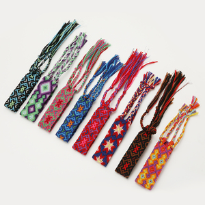 Népal pas cher chanceux tissé tressé large réglable femmes bracelets mexicains faits à la main - Product Image 1