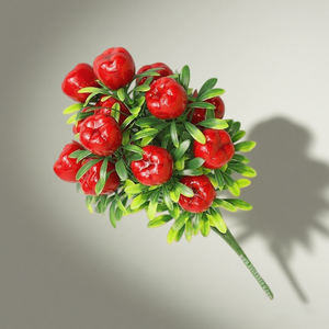 Rama de Manzana Artificial, Simulación de Árbol Frutal, para Decoración de Escaparates, Exhibición Comercial, Diseño Floral y Decoración Festiva - Product Image 1