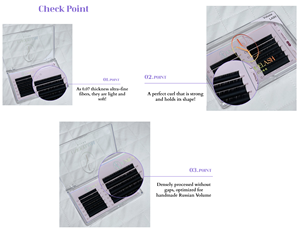 Choix de l'artiste coréen Extensions de cils Volume russe 0.07mm C D CC Curl Noir mat Technologie de ventilateur facile - Product Image 5