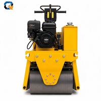 Rouleau vibratoire professionnel autoporté pour asphalte et sol, compacteur routier haute stabilité, outil de construction robuste
