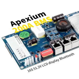 Apexium new stock 16S 48V 200ah LiFePO4 Battery Management System 100a 150a 200a Smart BMS for lifepo4 lithium battery pack