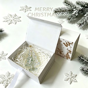 Dropshipping Shopify Foldable Christmas Gift Box Set With <b>Tissue</b> <b>Paper</b> Tag Lights For Scarf Glove Holiday Packaging - Product Image 2