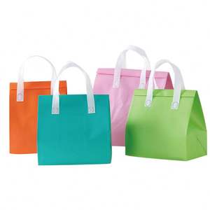 Sac isotherme jetable non tissé personnalisable, recyclable, en aluminium épais, pour la vente à emporter, le stockage à froid des aliments, les sandwichs, le pain - Product Image 2