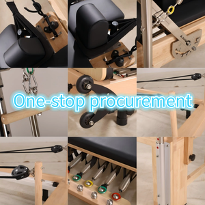 Tendance 2026 : Reformer Pilates Professionnel en Érable Robuste pour Studio de Yoga et Exercice, Modèle Commercial avec Demi-Tapis - Product Image 2