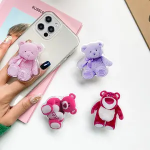 Suporte de soquete de celular dobrável, suporte acessórios personalizados engraçados de acrílico