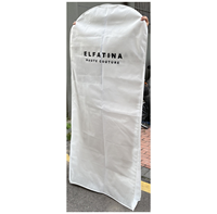 Couverture de robe blanche non tissée anti-poussière de grande taille personnalisée sacs de rangement de vêtements de costume de robe de mariage