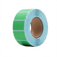 Papier thermique autocollant de couleur verte, résistant à l'eau, à la chaleur et à la lumière, papier d'impression d'étiquettes thermiques, logo, machine volante, autocollant d'étanchéité de boîte