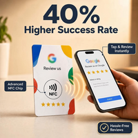 OEM Individuell Bedruckte Programmierbare Acryl-PVC-Ntag215 Social-Media-NFC-Karte für Google-Bewertungen, Französisch für Hotel, Spa, Yoga-Studio, Bar
