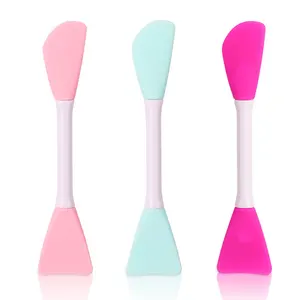 Pinceau à Double tête en Silicone, outil de soin pour la peau, masque Facial, brosse à mélanger, beauté, produit cosmétique, 10 pièces