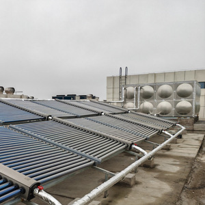 <b>Solar</b> Water Heater System With Air Source Heat <b>Pump</b> For Dormitory Building Shandong Jinan Energy Saving Pressurized Metal - Product Image 2