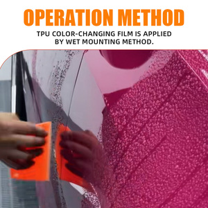 Film de protection de carrosserie auto-adhésif auto-réparateur XTFF PPF TPU <span class=keywords><strong>SAHARA</strong></span> YELLOW 7,5 mil, résistant aux rayures, changeant de couleur, en rouleau - Product Image 5