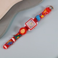 Jam Tangan Anak Motif Dinosaurus Kartun Mini Sport Fashion Lovely Square Charm dengan Casing PC Akrilik dan Jarum Penunjuk Quartz
