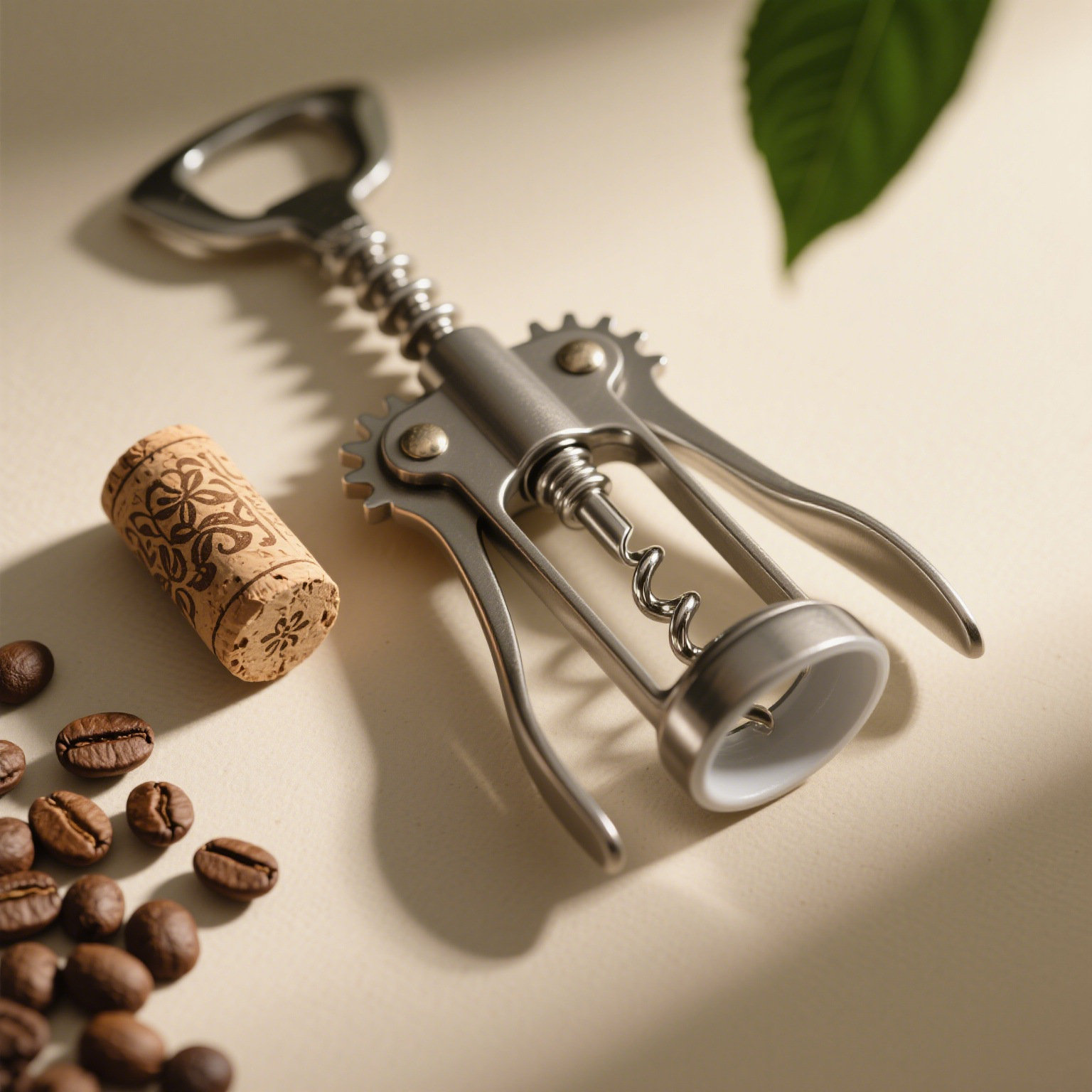 Abridor de botellas 2 en 1 [Bolsa de burbujas plateada]