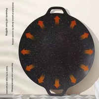 Plaque de cuisson coréenne antiadhésive en pierre Maifan, ronde, portable, pour camping, compatible gaz et induction