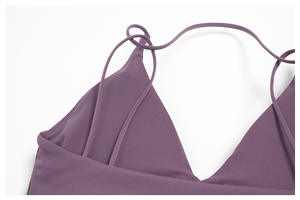 Nouvel ensemble de yoga respirant grande taille avec soutien-gorge dos nu à fines bretelles et leggings taille mi-haute, vêtements de sport à séchage rapide pour la course en extérieur - Product Image 2