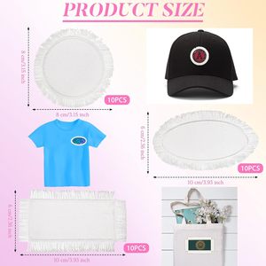 다리미 온 자수 라운드 타원형 팔꿈치 패치 DIY DIY 프로젝트를위한 의류 청바지 모자 장식 수리 - Product Image 5