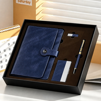 Ensemble de carnet de notes en cuir A5, stylo en métal, porte-cartes, agenda exécutif, bloc-notes, papeterie personnalisée avec logo, cadeau promotionnel d'entreprise