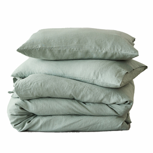 Hotel di alta qualità verde super king stone washed 100% puro lino copripiumino <span class=keywords><strong>lenzuola</strong></span> set copripiumino in lino <span class=keywords><strong>francese</strong></span> - Product Image 5