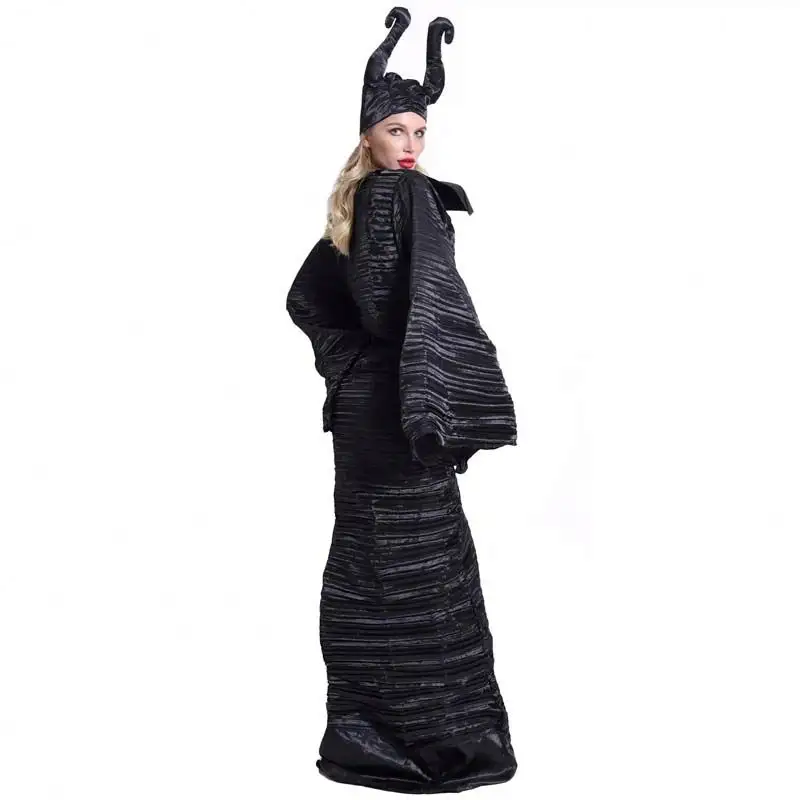 New 2022 Idea Disguise Women's Maleficent Adult Costume With Horn Hat SZAC-006