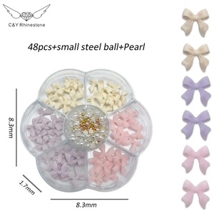 Accesorios de Resina CY con Forma de Lazo y Diamantes de Imitación 3D para Decoración de <span class=keywords><strong>Uñas</strong></span>, Diseño de Manicura, Manualidades - Product Image 3