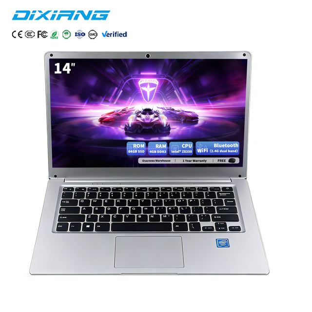 Brand New 14 Inch Z8350 Portable Dual Core Notebook Windows 10 4G SSD 64GB New IPS Camera English Keyboard Office Light Student