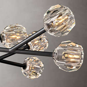Lámparas de Araña de Cristal de Lujo con Forma de Globo, Precio de Fábrica, para Villas, Hoteles, Comedores, Modernas Lámparas Colgantes de Cristal con Diseño de Frijol Mágico - Product Image 6