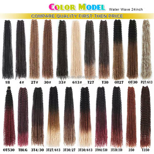 Extensiones <span class=keywords><strong>de</strong></span> Cabello Sintético para Trenzas Water Wave Passion Twist, Fibra <span class=keywords><strong>de</strong></span> Alta Temperatura, Suave, Doble Trama, Teñido a Máquina - Product Image 2