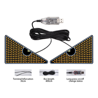 Lumières dynamiques d'oeil du diable à LED pour voiture Feux clignotants du diable Triangle semi-circulaire Clignotant USB Multi-Mode Hawk-eye Lamp