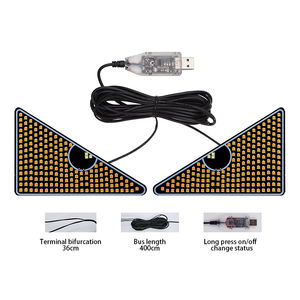 Lumières dynamiques d'oeil du diable à LED pour <span class=keywords><strong>voiture</strong></span> Feux clignotants du diable Triangle semi-circulaire <span class=keywords><strong>Clignotant</strong></span> USB Multi-Mode Hawk-eye Lamp - Product Image 5