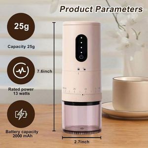 Digital New 38 Levels Adjustment Wireless <b>Coffee</b> <b>Maker</b> <b>Portable</b> Electric USB Rechargeable <b>Coffee</b> Grinder for Outdoor - Product Image 5