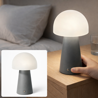 Lampe de table LED moderne minimaliste en forme de champignon avec commande tactile, rechargeable sans fil, pour la décoration de la maison, de la chambre à coucher et du café