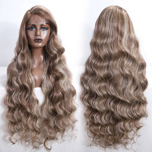 Peluca de Encaje Frontal Resistente al Calor, 36 Pulgadas de Largo, Cabello Rizado Ondulado, Ombre, Encaje Suizo, Peluca Sintética de Alta Temperatura, Extensiones de Cabello - Product Image 2