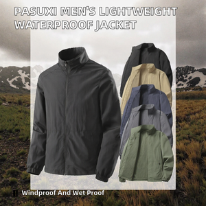 เสื้อแจ็คเก็ตเดินป่าผู้ชายแบบน้ำหนักเบา ผ้า softshell คอตั้ง กันน้ำ แห้งเร็ว ไนลอน สำหรับกิจกรรมกลางแจ้ง ป้องกันลม - Product Image 2