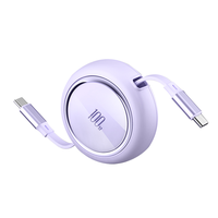 A3 OEM Câble USB Rétractable Mini 100W 5A à Charge Rapide 1.2M en Nylon, Câbles de Chargeur TYPE-C Compatibles IOS et MacBook, Vente Chaude