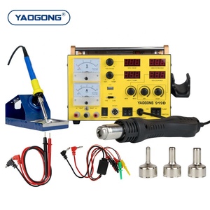 Station de Soudage Automatique 750W Station de Rework à Air Chaud 909S avec Écran LCD Alimentation <span class=keywords><strong>DC</strong></span> CE pour la Réparation de Téléphones Mobiles PCB BGA - Product Image 3