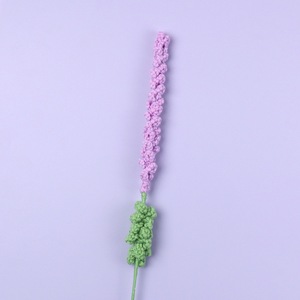Flores artificiales de lavanda hechas a mano, tejidas con hilo; ramos de flores para decoración del hogar disponibles al por mayor. - Product Image 2