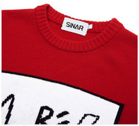 Pull-over avec lettre jacquard à manches longues en tricot pour hommes Pull-over en tricot à manches longues en tricot pour hommes Pull-over d'hiver pour hommes LOGO personnalisé OEM et ODM