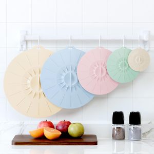 Juego de tapas de silicona de 5 tamaños, cubiertas antisalpicaduras para microondas, tapas de succión reutilizables resistentes al calor para sartenes y estufas, herramientas especiales - Product Image 6