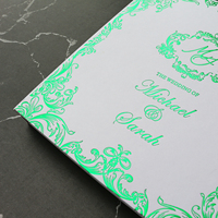 Chic Design Luxus Hardcover Clear Plexiglas Dunkelgrüne Folie Box Einladung für Hochzeit Geburtstags veranstaltungen