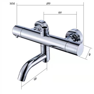 Hotel Bathroom Thermostatic Control <strong>Bar</strong> <strong>Valve</strong> Diverter Thermostatic <strong>Shower</strong> Mixing <strong>Valve</strong> - Product Image 6
