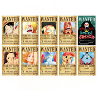 Áp Phích Anime One Piece Luffy 1,500,000,000 Giải Thưởng Tiền Muốn Có Áp Phích Giấy Anime Nhật Bản (10 Cái/bộ)