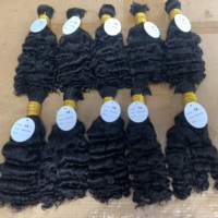 Cheveux humains vierges non traités à cuticules intactes, bouclés birmans, en vrac, sans trame, extensions de cheveux indiens bruts d'un seul donneur
