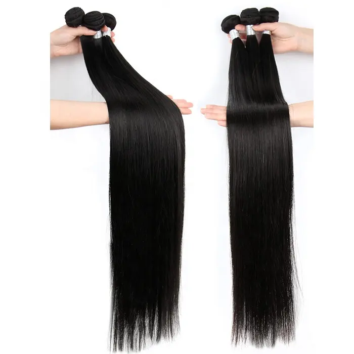 40 Inch Hair Weft Malaysian Virgin Hair Full and Thick Extensions Bone Straight And Body Wave Full Cutical Layer