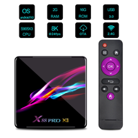 Usine OEM X88 PRO-X3 Smart 4K Tv Box 2G RAM 16G ROM Android 9 Box Tv pour Arabe IPTV