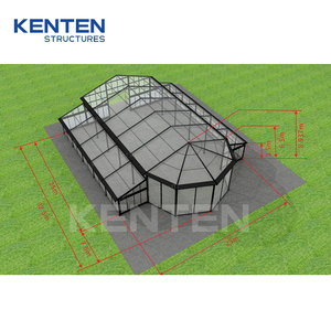 Tenda besar luar ruangan, tenda tertutup menghubungkan konversi mewah tahan api Mariage Mobile 300 Meter persegi jelas tenda Hall - Product Image 4