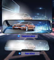Caméra de Tableau de Bord de Voiture HD à Écran Tactile de 10 Pouces, Enregistreur Vidéo de Rétroviseur, Caméra DVR de Voiture à Double Lentille, Média en Streaming