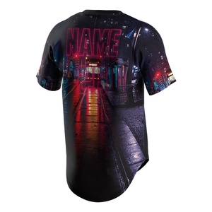 Uniforme de Béisbol Juvenil Personalizado al por Mayor, Camiseta de Béisbol Rosa de Manga Corta con Logotipo Personalizado - Product Image 2